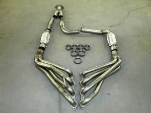 GMC Sierra Performance Exhaust - Stainless Works - Long Tube Headers with High-flow Converters - `99-`02
